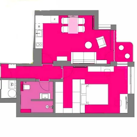 Apartmán New - Pink Lipstick Lounge - Design Look - Feel *